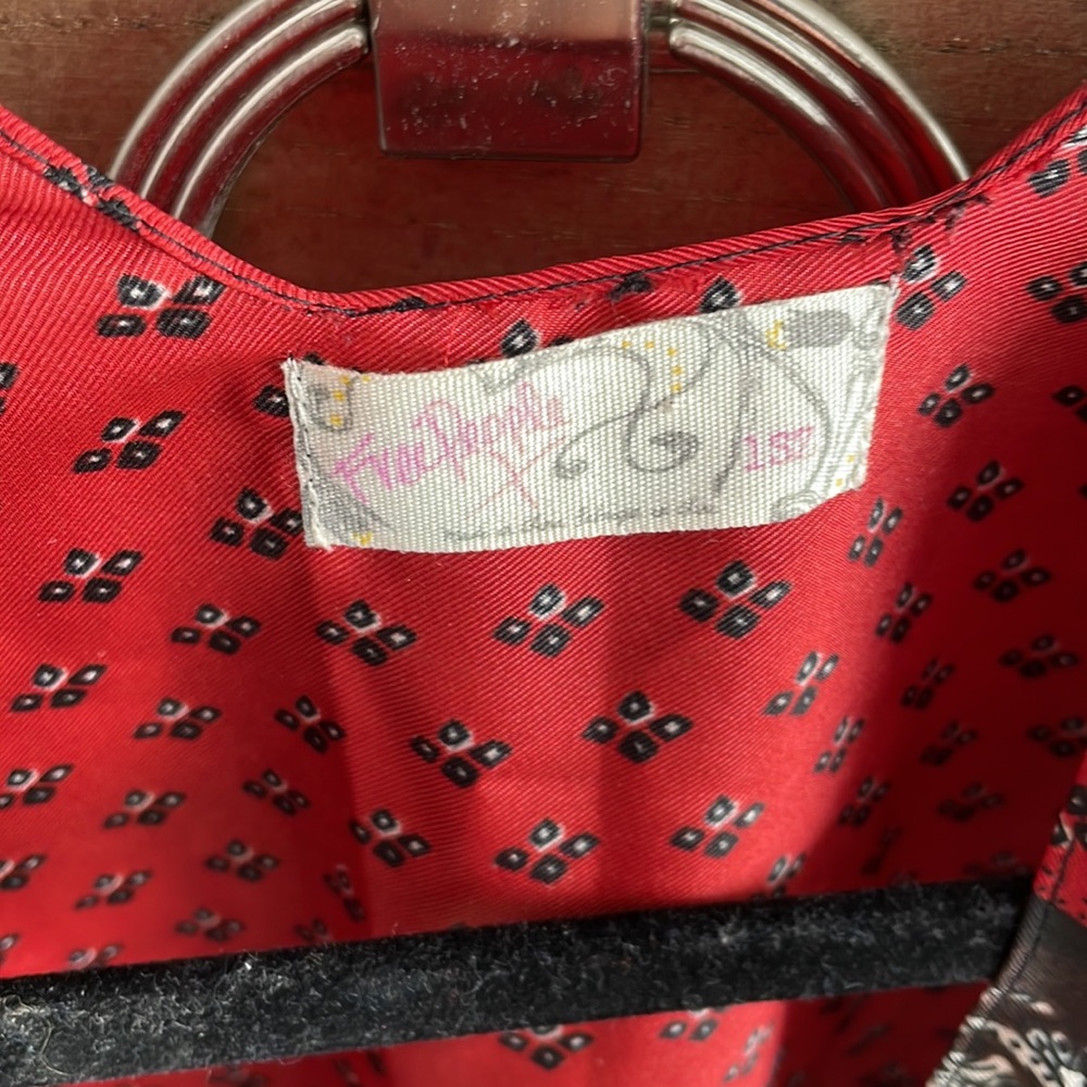 New Mon Cherry Silky Patchwork Kimono, One Size - image 5